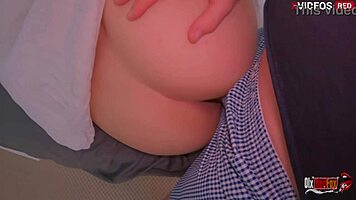 Stepbrother Sneaks Into Hot Stepsis Bedroom For Fisting, Blowjob, And Cum On Ass