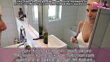 German blonde teen with tattoos seduces in roleplay