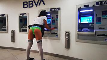 tranny flashes cock in cablebus exhibit with perfect mexican body