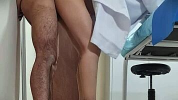 Hidden cam catches doctor Nataly at work fuck
