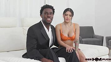 Wow! 6-Foot-4 Damson Jenkins Worshipped by Tiny Alice Thunder!