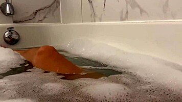 petite girl moans in shower