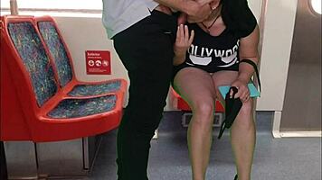 Hey stranger, wanna see me jerk you off and suck in public on this train?