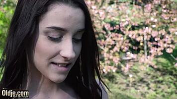 Fat Old Grandfather Licks Virgin Teen Pussy Before Hard Cowgirl Fuck and Cumshot