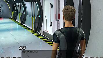 stranded in space with ebony milf for first kiss