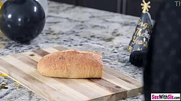 tiny blonde teen 18+ hangs out with stepbro after party