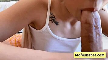 Asian teen blondie contrasts with thick white dick in intense suck and fuck scene featuring lulu chu and scott nails.