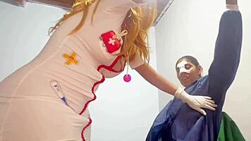 Doctor with Big Tits Fucked Wild by Patient's Husband