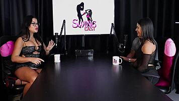 Brazilian beauty strips in sheer lingerie, revealing bisexual desires during pleasure.