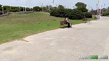 Perfect Tits Caught on Barcelona Nude Beach POV