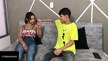 Yo, my stepsister let me strip her and bang her hard at home! 🔥