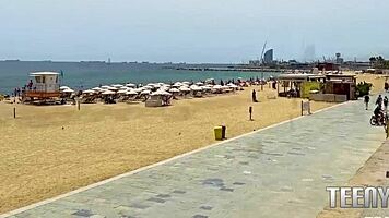 Perfect Tits Caught on Barcelona Nude Beach POV