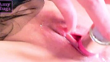 i rubbed my wet pussy with his hot cum, feeling every thick drop slide in deep