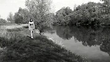 a sweet girl explores her body in a solo session, showing off her ass and pussy while naked