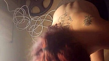 Eighteen-Year-Old Stepdaughter Sucks Daddy's Cock While Getting Pussy Fucked With Dildo