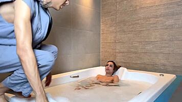 European Teen 18+ with Tattoo Enjoys Sensual Double Penetration and Fingering