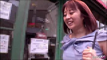 petite japanese teen 18+ picked up, seduced to suck, uh, cum in mouth at car