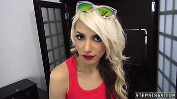 lottie magne surprises man with deepthroat blowjob and cowgirl pussy fuck