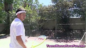 amateur teen 18+ gets cum sprayed at outdoor party
