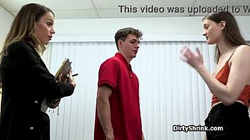 Hey, tall brunette shares cock on therapy with milf doctor?