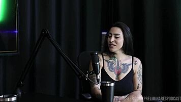 Lexi mallet and bia hot share intimate podcast moments with tattoos, cosplay, and outdoor fun.