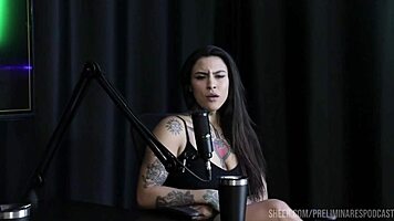 Lexi mallet and bia hot share intimate podcast moments with tattoos, cosplay, and outdoor fun.