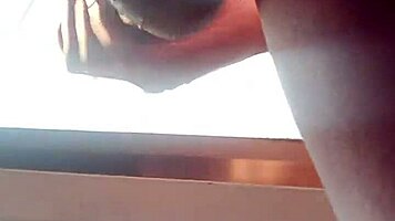 Hot Guy With Big Dick Masturbating Publicly By Window