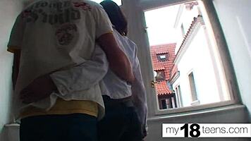 young guy fucks russian student