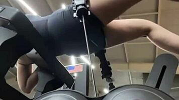 Training and Fucking in the Gym with Big Tits and Orgasm