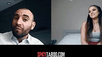 Horny Stepdaughter's Naughty Video Call with Stepdad