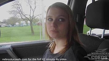 hey, check out this nervous teen 18+ in public, stripping panties to show her pink pussy and masturbating shyly outdoors with braces 😳👀