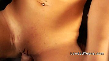 Shaved Teen Girl Takes Anal In Car POV