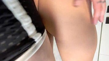 His stepsister's ass hurt from HARD POUNDING before bedtime.