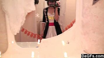 Sexy Caribbean Pirate Girl Strips For Webcam