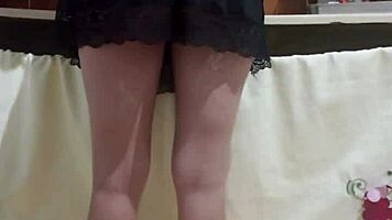 employee flashing at work with hot ass