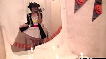 Sexy Caribbean Pirate Girl Strips For Webcam