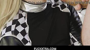 Does Emily Mayers, the petite latina stepsister, tease her stepbrother with handjob before fucking his cock?