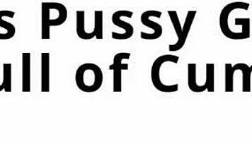 aria nicole's pussy gets shocked and blasted with cum backstage in latex