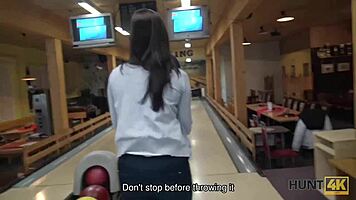 feeling the thrill as stranger promises cash for passionate sex with petite teen wife in public bar