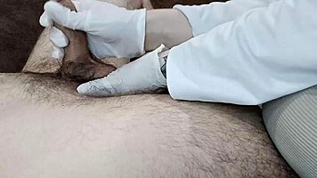 Hungarian Nurse in Gloves Aids Sperm Donation