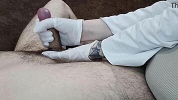 Hungarian Nurse in Gloves Aids Sperm Donation