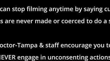 hey dr tampa, how's ava siren's 1st gyno exam going with that petite blonde?