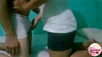 Babysitter gets fucked by neighbor in homemade video.