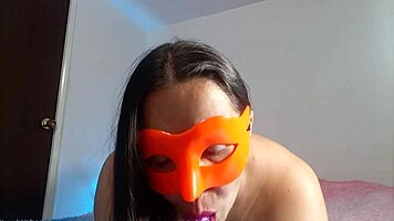 curvy indian milf masturbates with toys for her friend in homemade bar video