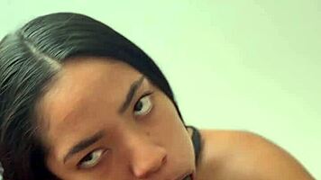 Teen gives POV blowjob to stepdad's BBC
