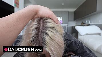 Gorgeous teen slut Britt Blair seduces stepdaddy for car keys with wild sucking.