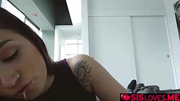 Naomi instructs stepbro in blowjob and doggystyle