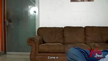 horny brunette nails porno casting with huge dick, wanna see?