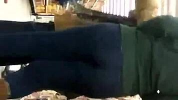 we spotted this cute teen 18+ shaking her ass in tight jeans during a hidden candid moment