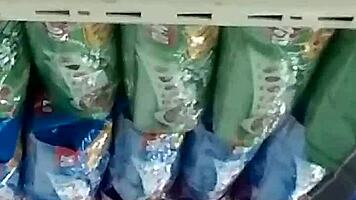 we spotted this cute teen 18+ shaking her ass in tight jeans during a hidden candid moment